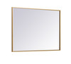 Elegant Decor MR42736BR Eternity Metal frame rectangle mirror 27 inch in Brass