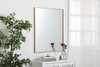 Elegant Decor MR43036BR Eternity Metal frame rectangle mirror 30 inch in Brass