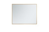 Elegant Decor MR43036BR Eternity Metal frame rectangle mirror 30 inch in Brass