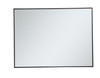Elegant Decor MR43040BK Eternity Metal frame rectangle mirror 30 inch in Black