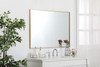 Elegant Decor MR43040BR Eternity Metal frame rectangle mirror 30 inch in Brass