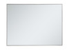 Elegant Decor MR43040S Eternity Metal frame rectangle mirror 30 inch in Sliver