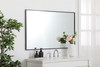 Elegant Decor MR43048BK Eternity Metal frame rectangle mirror 30 inch in Black