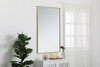 Elegant Decor MR43048BR Eternity Metal frame rectangle mirror 30 inch in Brass