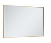 Elegant Decor MR43048BR Eternity Metal frame rectangle mirror 30 inch in Brass