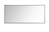 Elegant Decor MR43060BK Eternity Metal frame rectangle mirror 30 inch in Black