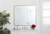 Elegant Decor MR43640BR Eternity Metal frame rectangle mirror 36 inch in Brass