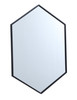 Elegant Decor MR4424BK Eternity Metal frame hexagon mirror 24 inch in Black