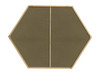 Elegant Decor MR4430BR Eternity Metal frame hexagon mirror 30 inch in Brass