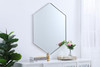 Elegant Decor MR4430S Eternity Metal frame hexagon mirror 30 inch in Sliver