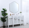 Elegant Decor MR4541S Eternity Metal frame hexagon mirror 41 inch in Sliver