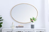 Elegant Decor MR4630BR Eternity Metal frame oval mirror 40 inch in Brass