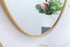 Elegant Decor MR4630BR Eternity Metal frame oval mirror 40 inch in Brass