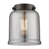 INNOVATIONS LIGHTING 623-1F-SN-G53-LED Small Bell 1 Light Flush Mount, Brushed Satin Nickel