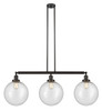 INNOVATIONS LIGHTING 213-OB-G204-12-LED XX-Large Beacon 3 Light Island Light, Oil Rubbed Bronze