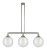 INNOVATIONS LIGHTING 213-SN-G204-12-LED XX-Large Beacon 3 Light Island Light, Brushed Satin Nickel