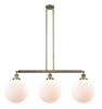 INNOVATIONS LIGHTING 213-AB-G201-12-LED XX-Large Beacon 3 Light Island Light, Antique Brass