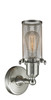 INNOVATIONS LIGHTING 900-1W-SN-CE219-SN-LED Quincy Hall 1 Light Sconce, Brushed Satin Nickel