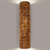 A19 Lighting NT003-AP 2-Light Tiki Totem Wall Sconce Amber Palm