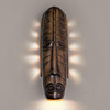 A19 Lighting NT004-DT 1-Light Tribal Mask Wall Sconce Dark Teak