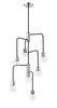 Z-LITE 621-7MB-PN 7 Light Chandelier,Matte Black + Polished Nickel