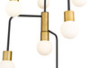 Z-LITE 621-7MB-FB 7 Light Chandelier,Matte Black + Foundry Brass