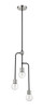 Z-LITE 621-3MB-PN 3 Light Chandelier,Matte Black + Polished Nickel