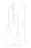 Z-LITE 621-3MB-PN 3 Light Chandelier,Matte Black + Polished Nickel