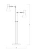 Z-LITE 728FL-MB-BN 2 Light Floor Lamp,Matte Black + Brushed Nickel