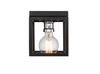 Z-LITE 480F1-MB-CH 1 Light Flush Mount,Matte Black + Chrome