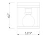 Z-LITE 480F1-MB-CH 1 Light Flush Mount,Matte Black + Chrome