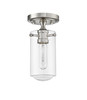 Z-LITE 471F1-BN 1 Light Flush Mount,Brushed Nickel