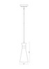 Z-LITE 728MP-MB-HBR 1 Light Mini Pendant,Matte Black + Heritage Brass