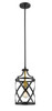Z-LITE 481MP-MB-OBR 1 Light Mini Pendant,Matte Black + Olde Brass