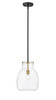 Z-LITE 476P-ROD-MB-OBR 1 Light Mini Pendant,Matte Black + Olde Brass