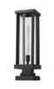 Z-LITE 586PHBS-SQPM-BK 1 Light Outdoor Pier Mounted Fixture,Black