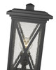 Z-LITE 583PHMS-SQPM-BK 1 Light Outdoor Pier Mounted Fixture,Black