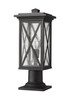 Z-LITE 583PHMR-533PM-BK 1 Light Outdoor Pier Mounted Fixture,Black