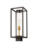 Z-LITE 584PHMS-DBZ-OBS 1 Light Outdoor Post Mount Fixture,Deep Bronze + Outdoor Brass