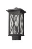 Z-LITE 583PHMS-BK 1 Light Outdoor Post Mount Fixture,Black