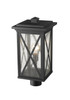 Z-LITE 583PHBR-BK 1 Light Outdoor Post Mount Fixture,Black