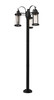 Z-LITE 569MP3-567P-BK 3 Light Outdoor Post Mounted Fixture,Black