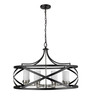 Z-LITE 481P30-MB-BN 8 Light Pendant,Matte Black + Brushed Nickel