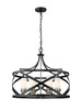 Z-LITE 481P24-MB-BN 6 Light Pendant,Matte Black + Brushed Nickel