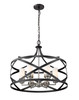 Z-LITE 481P24-MB-BN 6 Light Pendant,Matte Black + Brushed Nickel