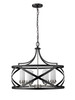 Z-LITE 481P24-MB-BN 6 Light Pendant,Matte Black + Brushed Nickel
