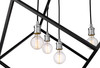 Z-LITE 478P34-MB-BN 4 Light Pendant,Matte Black + Brushed Nickel