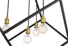 Z-LITE 478P34-BRZ-OBR 4 Light Pendant,Bronze + Olde Brass