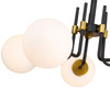 Z-LITE 477-5SF-MB-OBR 5 Light Semi Flush Mount,Matte Black + Olde Brass