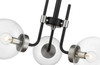 Z-LITE 477-3SF-MB-BN 3 Light Semi Flush Mount,Matte Black + Brushed Nickel